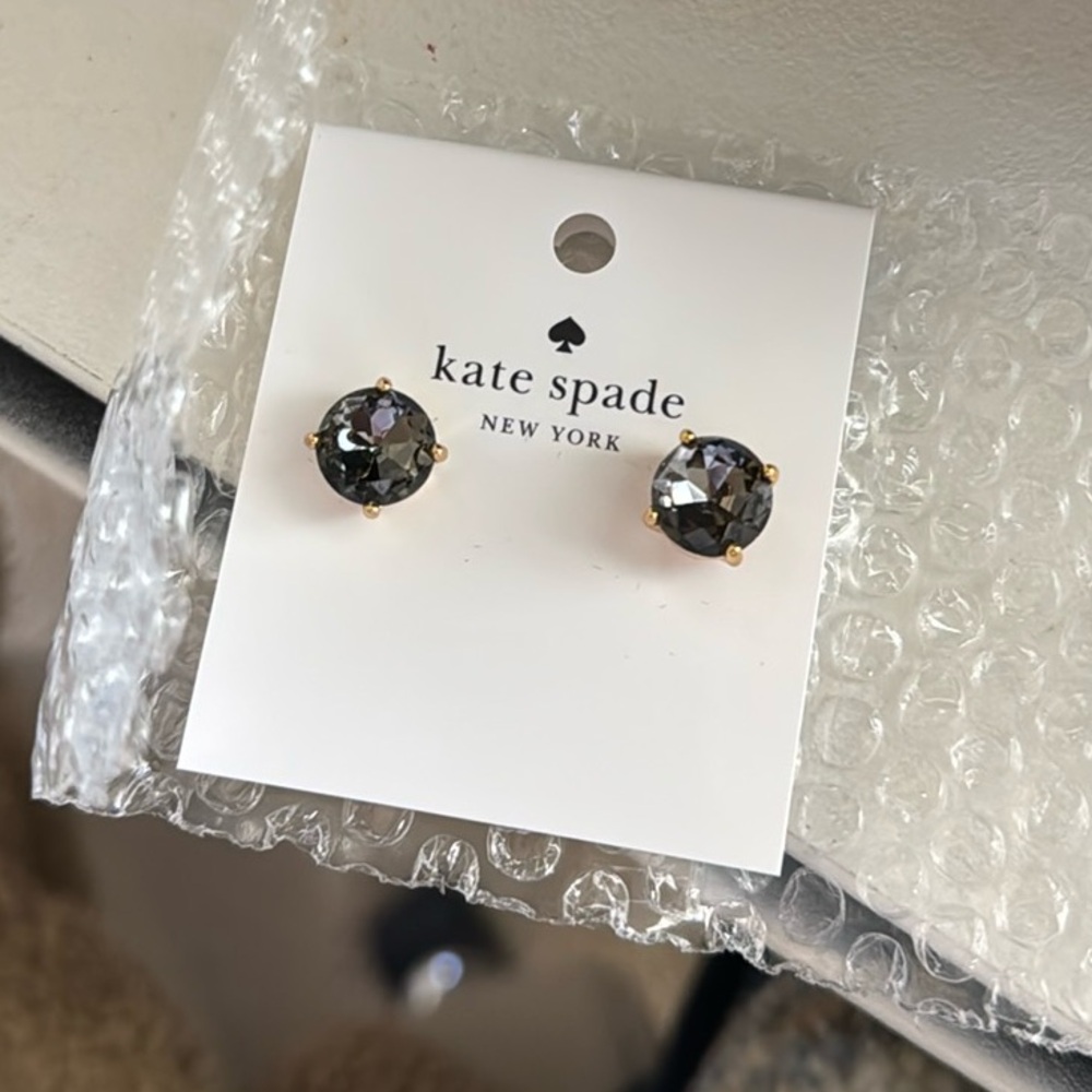 Kate Spade Black Diamond Gumdrop Stud Earrings